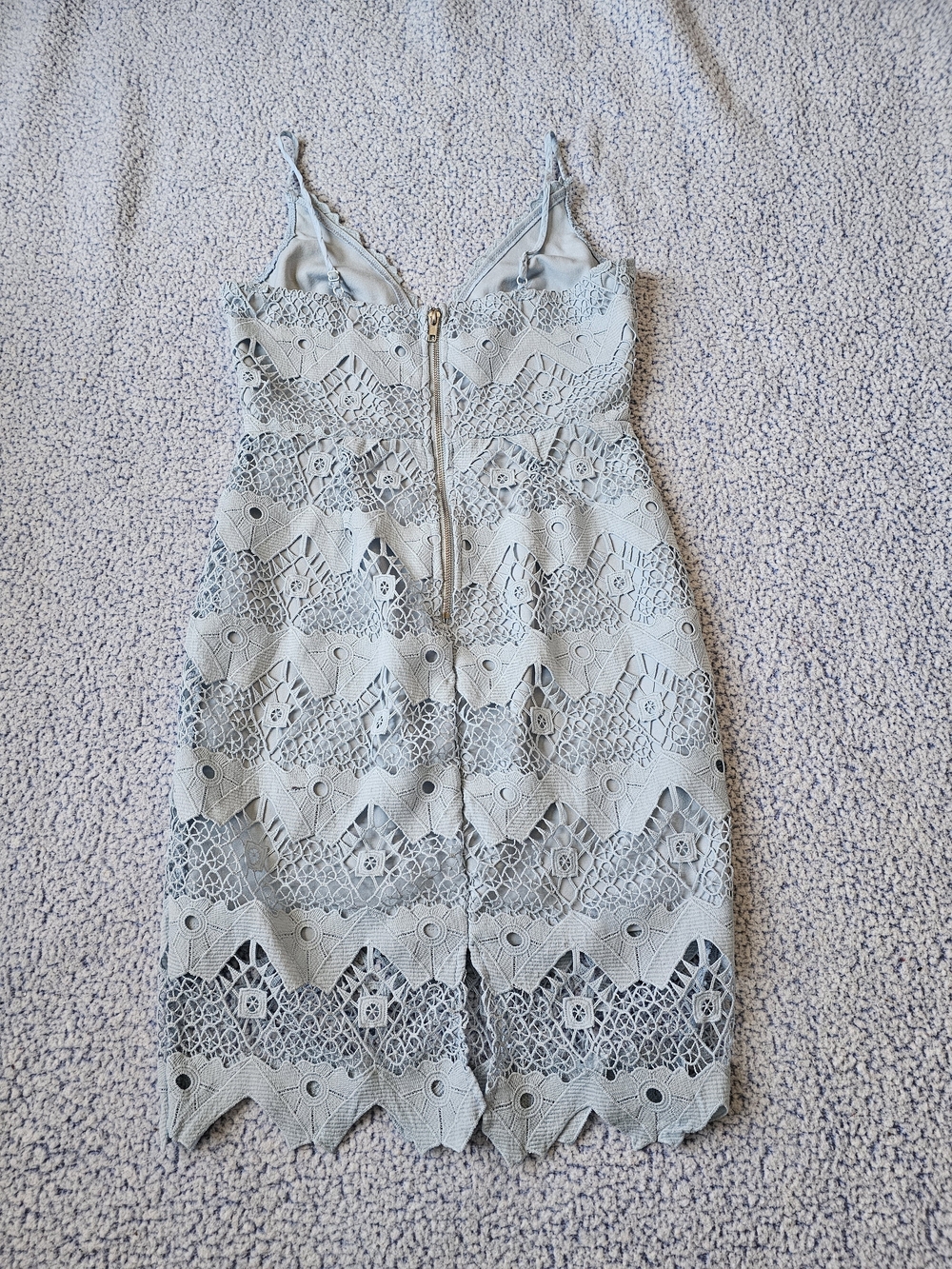 Lulus Light Blue Midi Dress with Spaghetti Straps - Picture 6 of 8